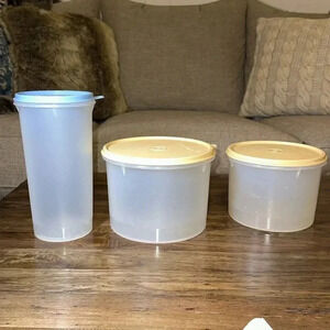 6 ct Tupperware 6 piece bundle plastic bowls/containers w/lids